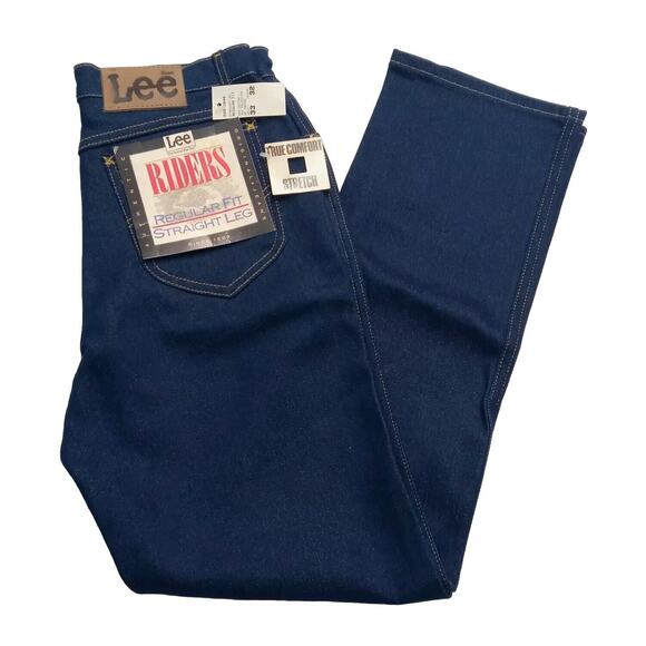 Vintage Lee Riders Jeans Men's Size 33x32 Blue Regular Fit Straight Leg Made USA